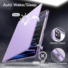 image:imageJETech Rotating Case Cover for iPad Pro 129 6543 Black  For 2022202120202018 Model 360 Rotation Stand Clear Back Design Auto WakeSleep Pencil Holder Full ProtectionLight Purple