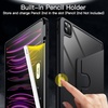 image:imageJETech Rotating Case Cover for iPad Pro 129 6543 Black  For 2022202120202018 Model 360 Rotation Stand Clear Back Design Auto WakeSleep Pencil Holder Full ProtectionBlack
