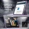 image:imageJETech Rotating Case Cover for iPad Pro 129 6543 Black  For 2022202120202018 Model 360 Rotation Stand Clear Back Design Auto WakeSleep Pencil Holder Full ProtectionLight Purple