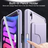 image:imageJETech Rotating Case Cover for iPad mini A17 Pro6th Gen Purple  For 83 20242021 Model 360 Rotation Stand Clear Back Design Auto WakeSleep Pencil Holder Full ProtectionPurple