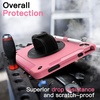 image:imageJETech Rugged Case for iPad A16 11th10th Gen Black  For 20252022 Model Builtin Screen Protector Rotating Hand Strap Stand Heavy Duty Shockproof ProtectionPink