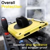image:imageJETech Rugged Case for iPad A16 11th10th Gen Black  For 20252022 Model Builtin Screen Protector Rotating Hand Strap Stand Heavy Duty Shockproof ProtectionYellow