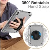 image:imageJETech Rugged Case for iPad A16 11th10th Gen Black  For 20252022 Model Builtin Screen Protector Rotating Hand Strap Stand Heavy Duty Shockproof ProtectionLight Grey