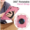 image:imageJETech Rugged Case for iPad A16 11th10th Gen Black  For 20252022 Model Builtin Screen Protector Rotating Hand Strap Stand Heavy Duty Shockproof ProtectionPink