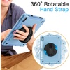 image:imageJETech Rugged Case for iPad A16 11th10th Gen Black  For 20252022 Model Builtin Screen Protector Rotating Hand Strap Stand Heavy Duty Shockproof ProtectionBlue