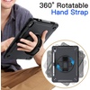 image:imageJETech Rugged Case for iPad A16 11th10th Gen Black  For 20252022 Model Builtin Screen Protector Rotating Hand Strap Stand Heavy Duty Shockproof ProtectionBlack