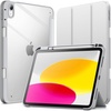 image:imageJETech Case Cover for iPad A16 11th10th Gen Navy  For 20252022 Model Clear Transparent Back Pencil Holder Slim Shockproof TriFold Stand Auto WakeSleepSilver