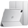 image:imageJETech Case Cover for iPad Pro 129 6th5th Gen 20222021 Black  Slim Translucent Back Design TriFold Stand Auto WakeSleep Lightweight Shockproof ProtectionSilver