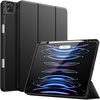 image:imageJETech Case Cover for iPad Pro 129 6th5th Gen 20222021 Black  Soft TPU Protection Pencil Holder TriFold Stand Pencil Charging Support Shockproof Lightweight Design Auto WakeSleepBlack