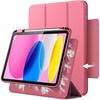 image:imageJETech Magnetic Detachable Case Cover for iPad A16 11th10th Gen Navy  For 20252022 Model Rotating Cover PortraitLandscape Stand Raised Screen View Auto WakeSleepPink