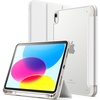 image:imageJETech Matte Case Cover for iPad A16 11th10th Gen Navy  For 20252022 Model Frosted Translucent Back Pencil Holder Slim Stand Design AntiFingerprint FinishWhite