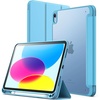 image:imageJETech Matte Case Cover for iPad A16 11th10th Gen Navy  For 20252022 Model Frosted Translucent Back Pencil Holder Slim Stand Design AntiFingerprint FinishSky Blue