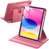 image:imageJETech Rotating Case Cover for iPad A16 11th10th Gen Navy  For 20252022 Model 360 Rotation Stand Clear Back Auto WakeSleep Pencil Holder Full ProtectionPink
