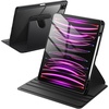 image:imageJETech Rotating Case Cover for iPad Pro 129 6543 Black  For 2022202120202018 Model 360 Rotation Stand Clear Back Design Auto WakeSleep Pencil Holder Full ProtectionBlack