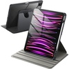 image:imageJETech Rotating Case Cover for iPad Pro 129 6543 Black  For 2022202120202018 Model 360 Rotation Stand Clear Back Design Auto WakeSleep Pencil Holder Full ProtectionSpace Gray