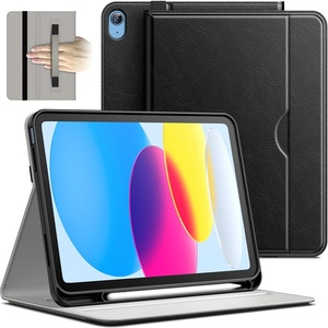 image:imageJETech Business Case Cover for iPad A16 11th10th Gen Black  For 20252022 Model PU Leather Design Pencil Holder amp Pocket MultiAngle ViewingBlack
