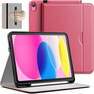 image:imageJETech Business Case Cover for iPad A16 11th10th Gen Black  For 20252022 Model PU Leather Design Pencil Holder amp Pocket MultiAngle ViewingPink