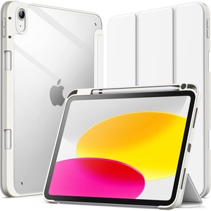 image:imageJETech Case Cover for iPad A16 11th10th Gen Navy  For 20252022 Model Clear Transparent Back Pencil Holder Slim Shockproof TriFold Stand Auto WakeSleepWhite