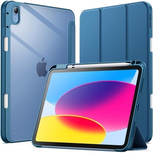 image:imageJETech Case Cover for iPad A16 11th10th Gen Navy  For 20252022 Model Clear Transparent Back Pencil Holder Slim Shockproof TriFold Stand Auto WakeSleepTeal