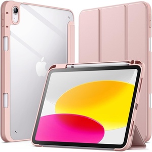 image:imageJETech Case Cover for iPad A16 11th10th Gen Navy  For 20252022 Model Clear Transparent Back Pencil Holder Slim Shockproof TriFold Stand Auto WakeSleepRose Gold