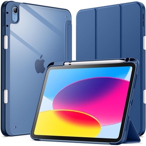 image:imageJETech Case Cover for iPad A16 11th10th Gen Navy  For 20252022 Model Clear Transparent Back Pencil Holder Slim Shockproof TriFold Stand Auto WakeSleepNavy