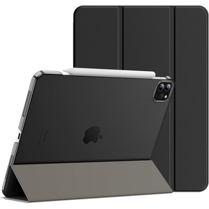 image:imageJETech Case Cover for iPad Pro 11 432 202220212020 Black  Slim Translucent Back Design TriFold Stand Auto WakeSleep Lightweight Shockproof ProtectionBlack