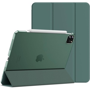 image:imageJETech Case Cover for iPad Pro 11 432 202220212020 Black  Slim Translucent Back Design TriFold Stand Auto WakeSleep Lightweight Shockproof ProtectionMisty Blue