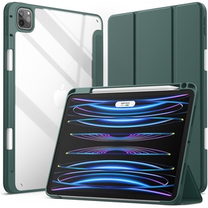 image:imageJETech Case Cover for iPad Pro 11 4321 Black  For 2022202120202018 Model Clear Back Pencil Holder Slim Shockproof TriFold Stand Auto WakeSleepMisty Green