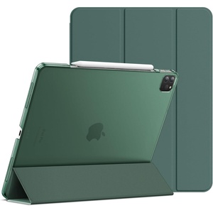 image:imageJETech Case Cover for iPad Pro 129 4th3rd Gen 20202018 Black  Slim Translucent Back Design TriFold Stand Auto WakeSleep Lightweight Shockproof ProtectionMisty Green