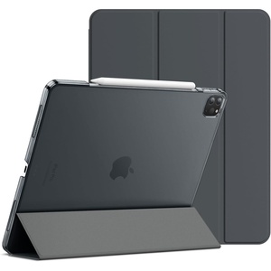 image:imageJETech Case Cover for iPad Pro 129 4th3rd Gen 20202018 Black  Slim Translucent Back Design TriFold Stand Auto WakeSleep Lightweight Shockproof ProtectionDark Grey
