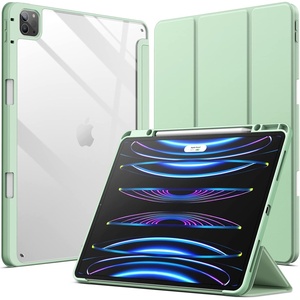 image:imageJETech Case Cover for iPad Pro 129 6543 Black  For 2022202120202018 Model Clear Back Pencil Holder Slim Shockproof TriFold Stand Auto WakeSleepMatcha Green
