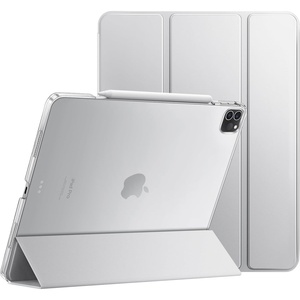 image:imageJETech Case Cover for iPad Pro 129 6th5th Gen 20222021 Black  Slim Translucent Back Design TriFold Stand Auto WakeSleep Lightweight Shockproof ProtectionSilver