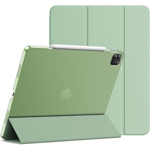 image:imageJETech Case Cover for iPad Pro 129 6th5th Gen 20222021 Black  Slim Translucent Back Design TriFold Stand Auto WakeSleep Lightweight Shockproof ProtectionMatcha Green
