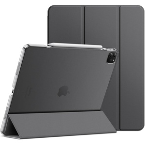 image:imageJETech Case Cover for iPad Pro 129 6th5th Gen 20222021 Black  Slim Translucent Back Design TriFold Stand Auto WakeSleep Lightweight Shockproof ProtectionSpace Gray