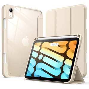 image:imageJETech Case Cover for iPad mini A17 Pro6th Gen 20242021 Black  Clear Transparent Back Pencil Holder Slim Shockproof Protection TriFold Stand Auto WakeSleepStarlight