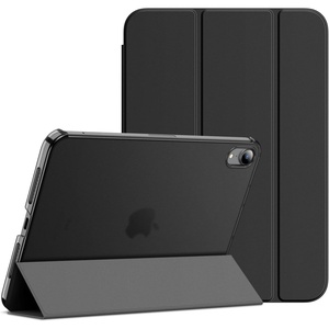 image:imageJETech Case Cover for iPad mini A17 Pro6th Gen 20242021 Black  Slim Translucent Back Design TriFold Stand Auto WakeSleep Lightweight Shockproof ProtectionBlack