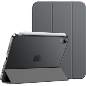 image:imageJETech Case Cover for iPad mini A17 Pro6th Gen 20242021 Black  Slim Translucent Back Design TriFold Stand Auto WakeSleep Lightweight Shockproof ProtectionSpace Gray