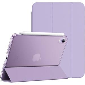 image:imageJETech Case Cover for iPad mini A17 Pro6th Gen 20242021 Black  Slim Translucent Back Design TriFold Stand Auto WakeSleep Lightweight Shockproof ProtectionPurple