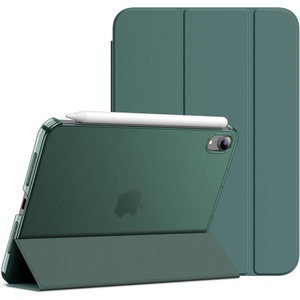 image:imageJETech Case Cover for iPad mini A17 Pro6th Gen 20242021 Black  Slim Translucent Back Design TriFold Stand Auto WakeSleep Lightweight Shockproof ProtectionMisty Green