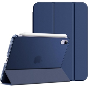 image:imageJETech Case Cover for iPad mini A17 Pro6th Gen 20242021 Black  Slim Translucent Back Design TriFold Stand Auto WakeSleep Lightweight Shockproof ProtectionNavy Blue