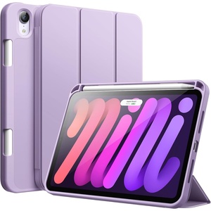 image:imageJETech Case Cover for iPad mini A17 Pro6th Gen 20242021 Black  Soft TPU Protection Pencil Holder TriFold Stand Auto WakeSleep Shockproof Lightweight DesignPurple