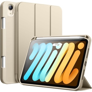 image:imageJETech Case Cover for iPad mini A17 Pro6th Gen 20242021 Black  Soft TPU Protection Pencil Holder TriFold Stand Auto WakeSleep Shockproof Lightweight DesignStarlight