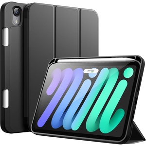image:imageJETech Case Cover for iPad mini A17 Pro6th Gen 20242021 Black  Soft TPU Protection Pencil Holder TriFold Stand Auto WakeSleep Shockproof Lightweight DesignBlack