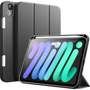 image:imageJETech Case Cover for iPad mini A17 Pro6th Gen 20242021 Black  Soft TPU Protection Pencil Holder TriFold Stand Auto WakeSleep Shockproof Lightweight DesignSpace Gray