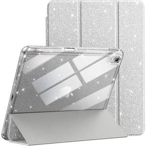 image:imageJETech Glitter Case Cover for iPad A16 11th10th Gen Pink  For 20252022 Model Sparkly Glitter Design Pencil Holder Slim Clear Back Kids and GirlsFriendlySilver