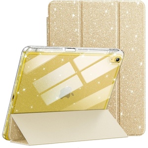 image:imageJETech Glitter Case Cover for iPad A16 11th10th Gen Pink  For 20252022 Model Sparkly Glitter Design Pencil Holder Slim Clear Back Kids and GirlsFriendlyGold