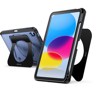 image:imageJETech Kickstand Case for iPad A16 11th10th Gen Black  For 20252022 Model Adjustable MultiAngle Stand Pencil Holder Slim Shockproof Frosted BackBlack