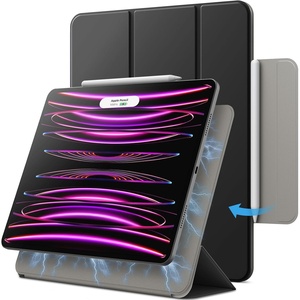image:imageJETech Magnetic Case for iPad Pro 129 6543 Black  For 2022202120202018 Model Slim Smart Design Cover Auto WakeSleep Lightweight ProtectionBlack
