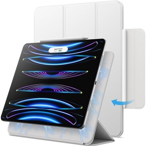 image:imageJETech Magnetic Case for iPad Pro 129 6543 Black  For 2022202120202018 Model Slim Smart Design Cover Auto WakeSleep Lightweight ProtectionSilver