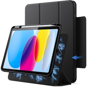 image:imageJETech Magnetic Detachable Case Cover for iPad A16 11th10th Gen Navy  For 20252022 Model Rotating Cover PortraitLandscape Stand Raised Screen View Auto WakeSleepBlack